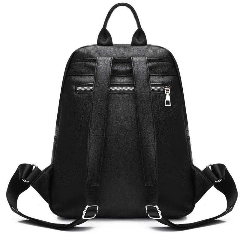 Women Shoulder Backpack Daily Shopping Handbag High PU Leather