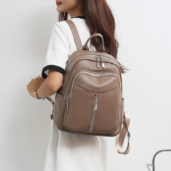 Women Shoulder Backpack Daily Shopping Handbag High PU Leather