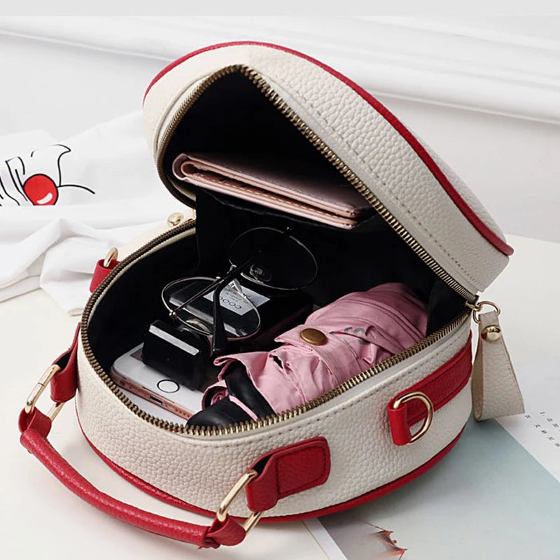 Women's Round Shoulder Bag Mini Crossbody Versatile Portable