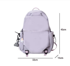 Nylon Women Backpack Style Ins Ulzzang Travel Laptop Rucksack