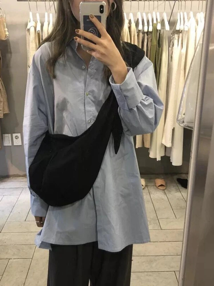 One Shoulder Large Bag Women Knot Version Canvas Armpit Bag