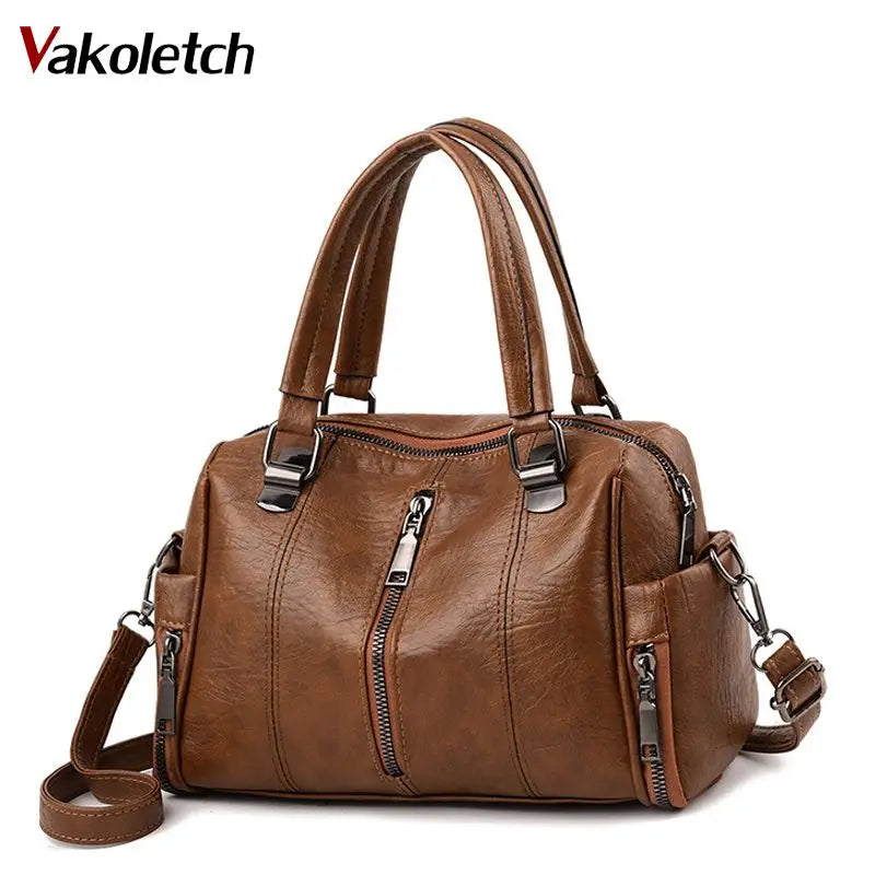 Leather Handbag Shoulder Crossbody Bag Tote Women Bag