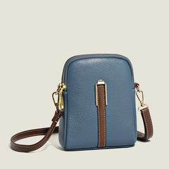 Real Cowhide Girls Purse Phone Pouch Leather Shoulder Bags Woman Minimalist