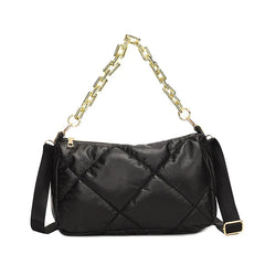 Retro Women Chain Handbag Shoulder Bags Brown Underarm Bag