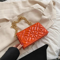 Shoulder Bag Women Thick Chain Quilted Bag Female Handbags