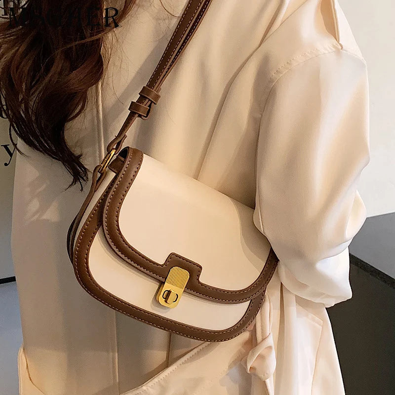 Denim Stitching Women Travel Shoulder Bag