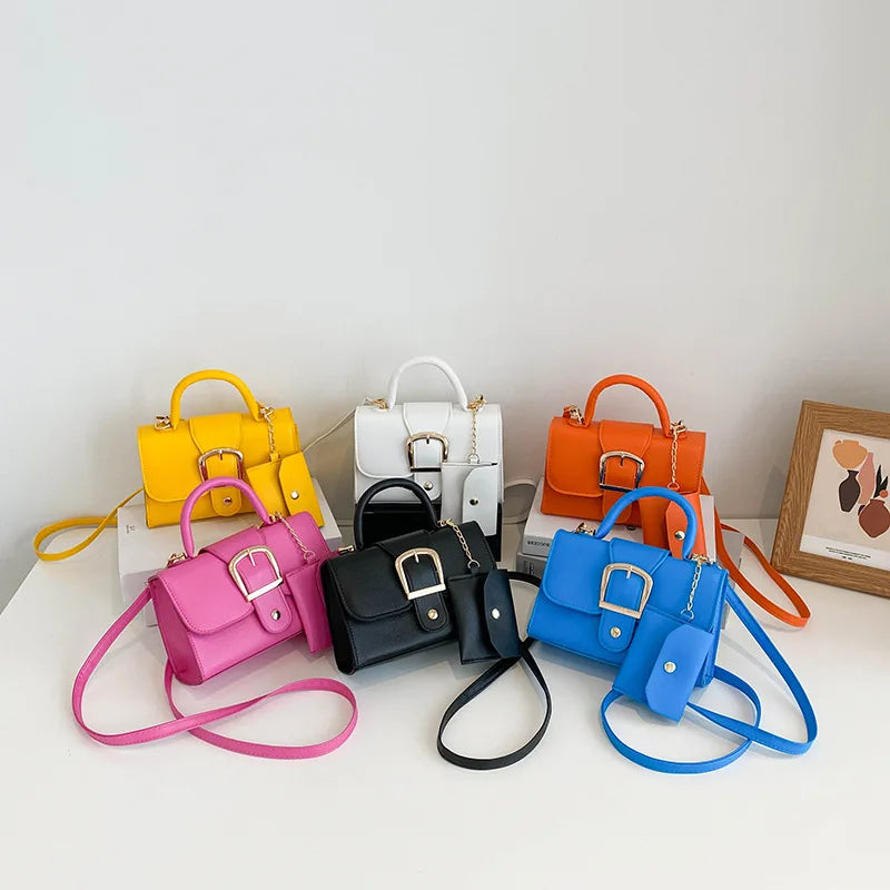 Small Women Shoulder Bag Crossbody Top Handle Casual Flap