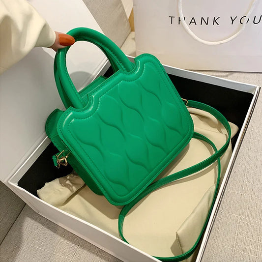 Small Pu Leather Shoulder Bag Casual Crossbody Bag for Women