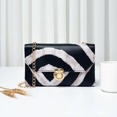 Small Women Bags Chain Shoulder Bag Hit Stitching Mini Square Bag Purse