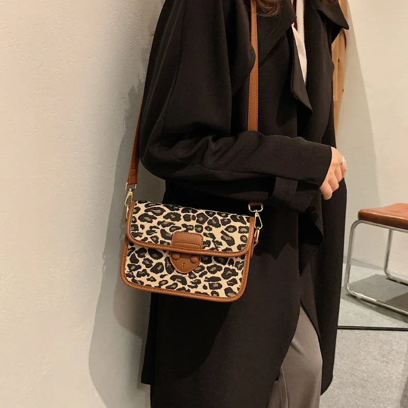 Leather Woven Crossbody Bag for Women Shoulder Chest Messenger Bag