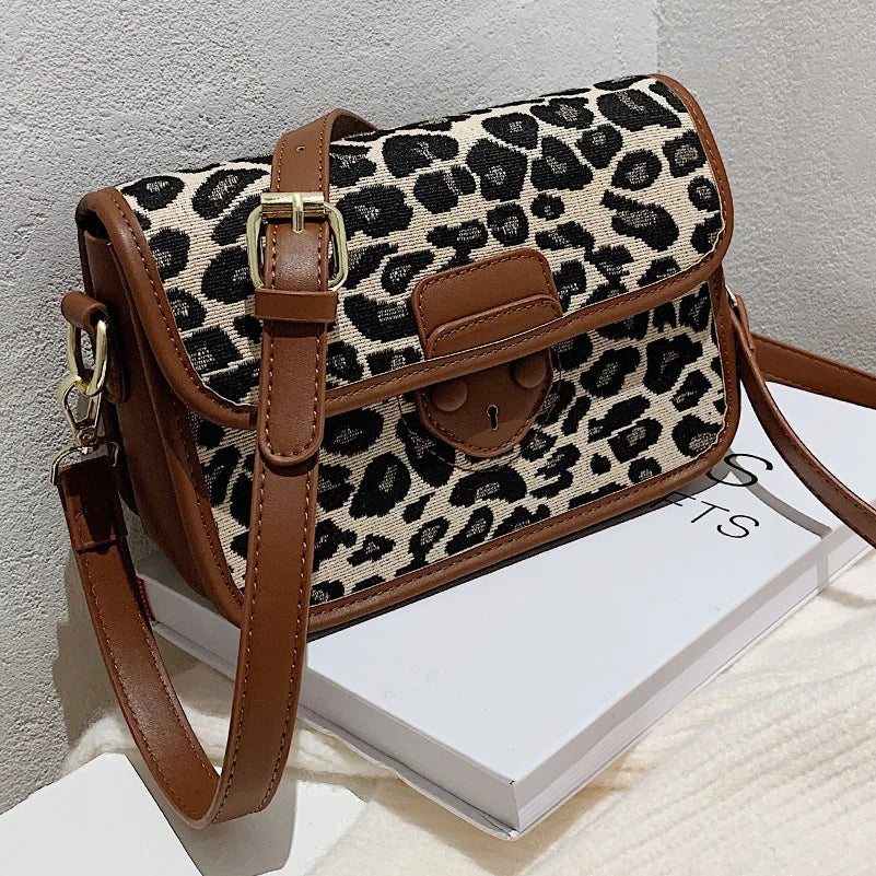 Leather Woven Crossbody Bag for Women Shoulder Chest Messenger Bag