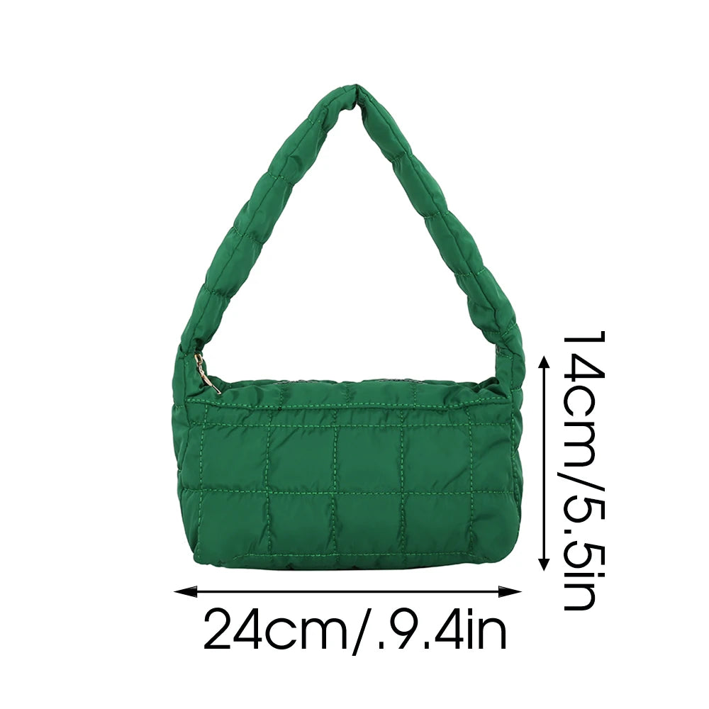 Space Pad Cotton Shoulder Bag Female Shopper Winter Nylon
