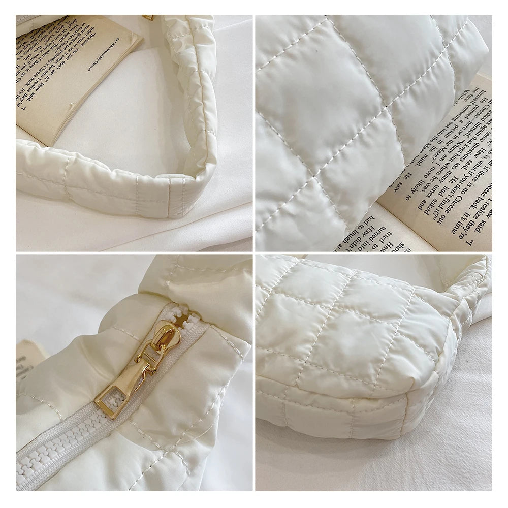 Space Pad Cotton Shoulder Bag Female Shopper Winter Nylon