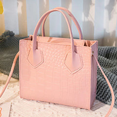 Crocodile Pattern Crossbody Handbags Vintage Classic Solid Style Shoulder Bag