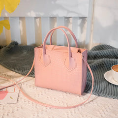 Crocodile Pattern Crossbody Handbags Vintage Style Tote Shoulder Bag