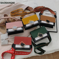 Women Texture Shoulder Bag Casual Small Square Bag