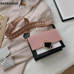 Women Texture Shoulder Bag Casual Small Square Bag