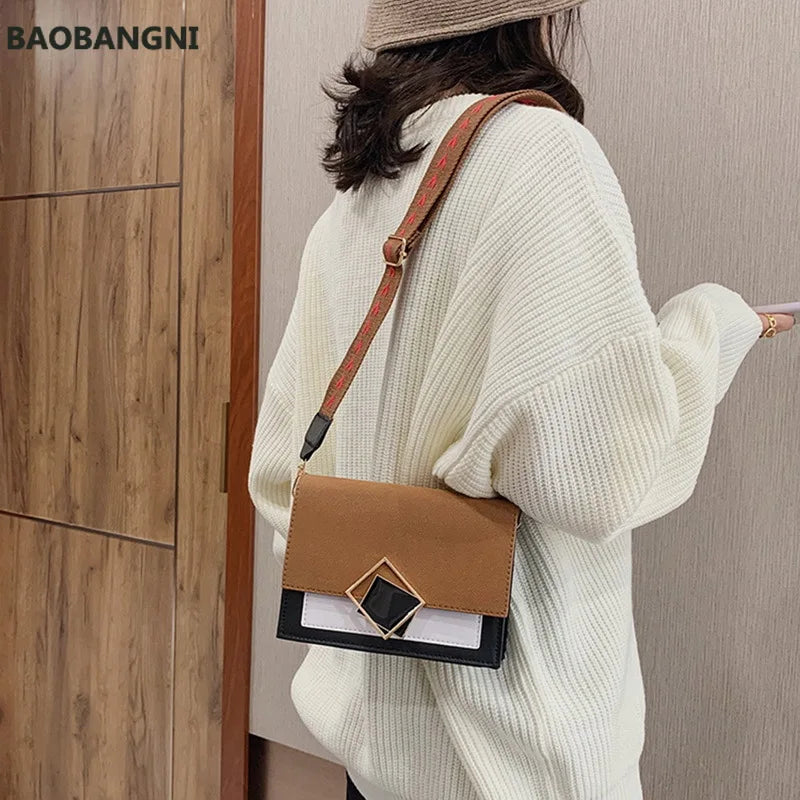 Women Texture Shoulder Bag Casual Small Square Bag