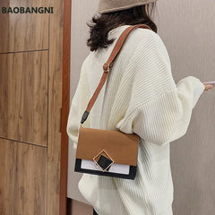 Women Texture Shoulder Bag Casual Small Square Bag
