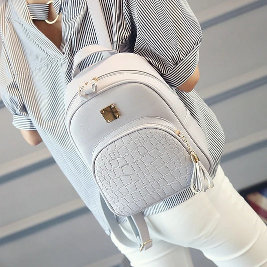 Women Backpack PU Leather Schoolbag for Teenager Girls
