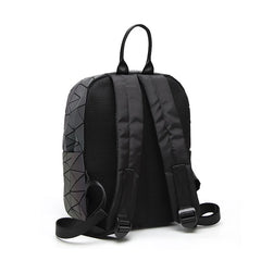 Women Mini Luminous Backpack Geometry Folding Daily Backpack