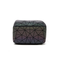 Women Mini Luminous Backpack Geometry Folding Daily Backpack