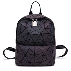 Women Mini Luminous Backpack Geometry Folding Daily Backpack