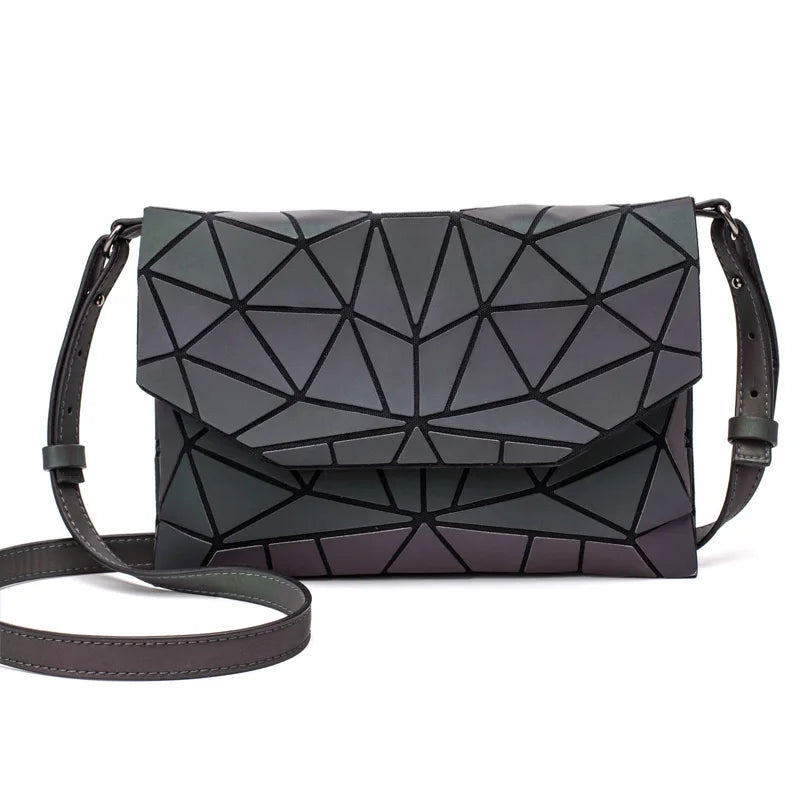 Geometric Luminous Envelope Women Evening Bag Clutch Messenger Handbag