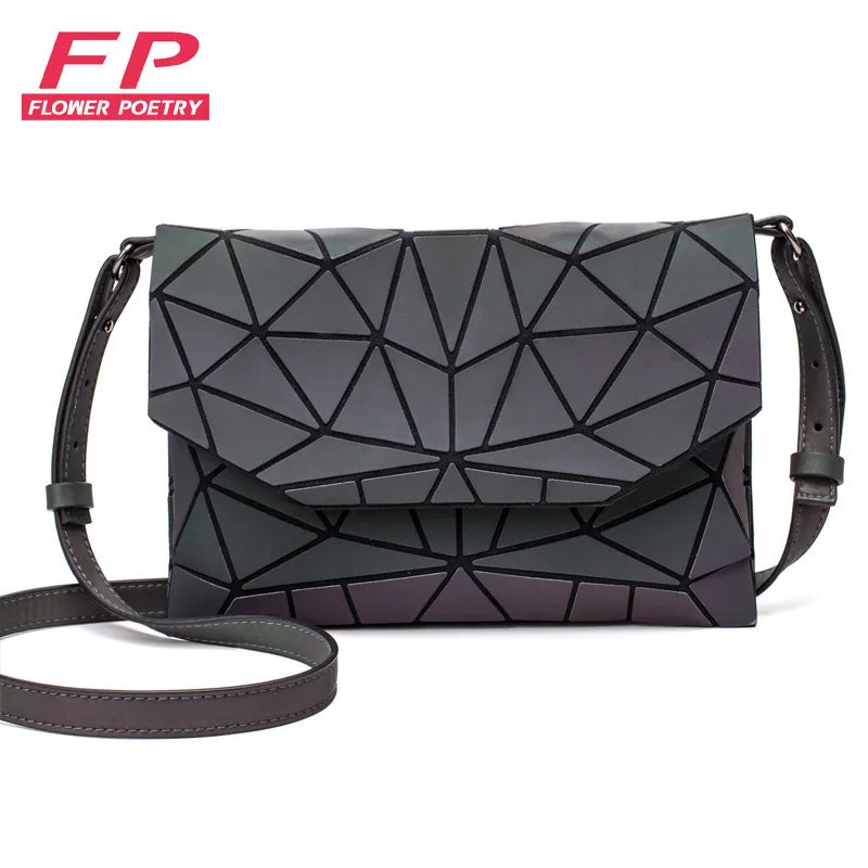 Geometric Luminous Envelope Women Evening Bag Clutch Messenger Handbag