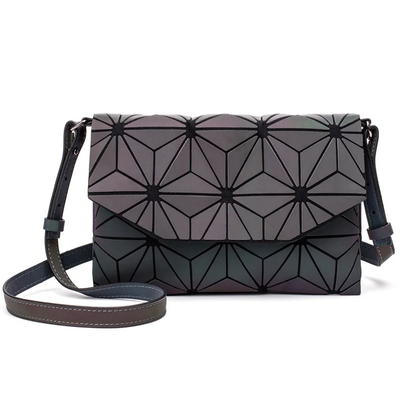 Geometric Luminous Envelope Women Evening Bag Clutch Messenger Handbag