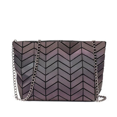Geometric Luminous Envelope Women Evening Bag Clutch Messenger Handbag