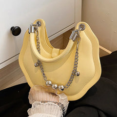 Green Yellow Silver Women's Party Clutch Shoulder Bag