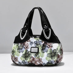 Floral Print Shoulder Bag High Quality Leather Handbag