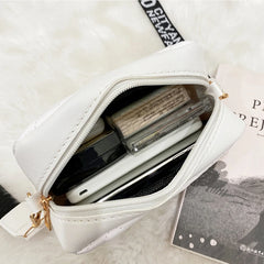Women Small Messenger Bag Lingge Embroidery Female Shoulder Chain Phone Purse