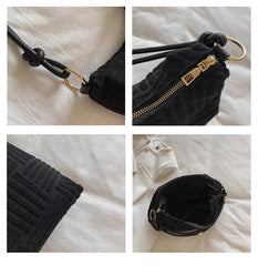 Velvet Underarm Bag Winter Shoulder Crossbody Handbag
