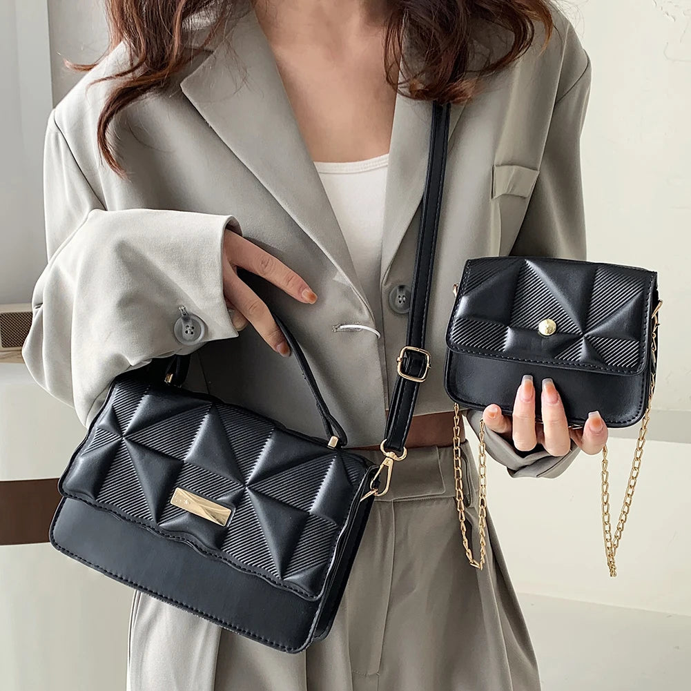 Women's PU Leather Handbag Tote Crossbody Shoulder Bag