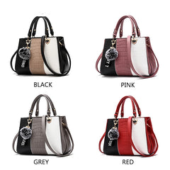 Leather Stitching Women's Tote Bag Casual Messenger Bags