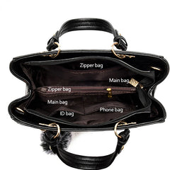 Leather Stitching Women's Tote Bag Casual Messenger Bags