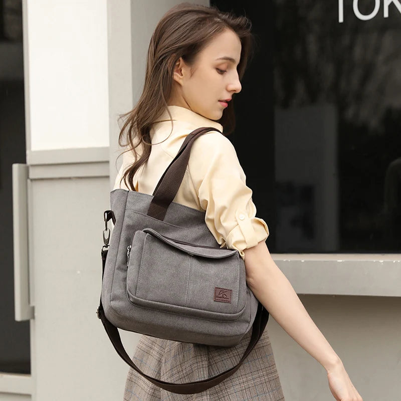 Canvas Crossbody Bag Retro Ladies Totes Purse