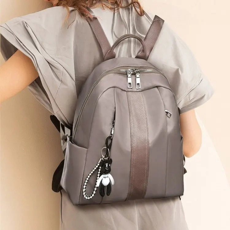 Women's Waterproof Leather Backpack Casual Large-capacity Bookbag
