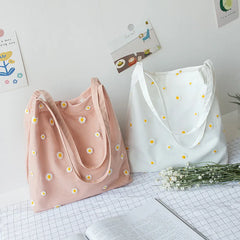 Canvas Women Shoulder Bags INS Lace Mesh Tote Bag Handbags