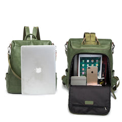 Casual Multifunction Women Leather Backpack Female Shoulder Bag