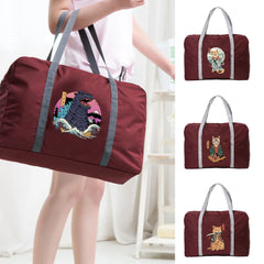 Unisex Foldable Travel Bags Cat Print Handbags