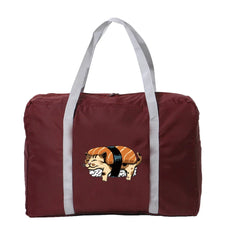 Unisex Foldable Travel Bags Cat Print Handbags
