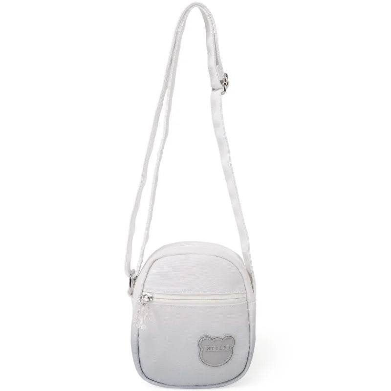 Gradient Ramp Summer Small Shoulder Bag for Women Canvas Crossbody Purse