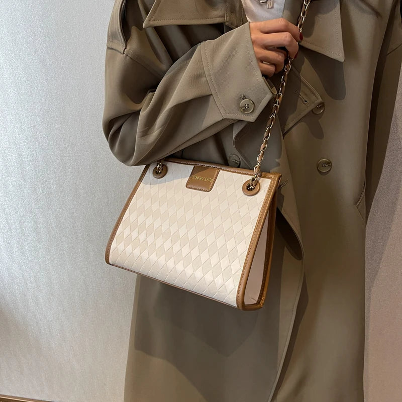 Women's Shoulder Bag Crossbody Texture Handbag PU Leather Buckle