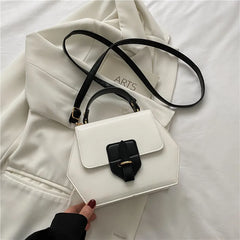 Geometric Shape Women Shoulder Bag Small Handbags Solid Pu Leather Crossbody Bag