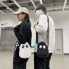 Cute Devil Shoulder Bag Purse Clash Colors Stitching Satchel