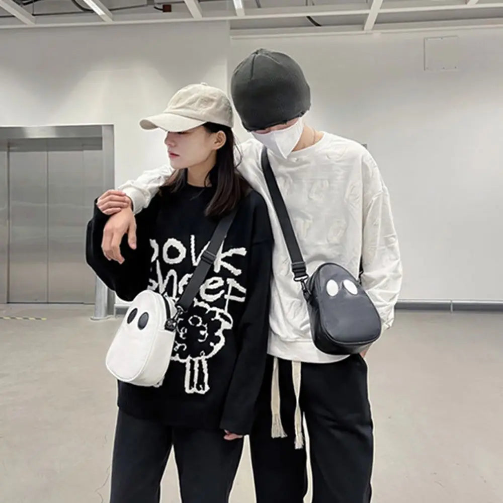 Cute Devil Shoulder Bag Purse Clash Colors Stitching Satchel