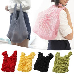 Magic Expansion Pleated Stretch Mini Bag Large Capacity Portable Shopping Handba